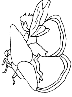 A coloring page of elves